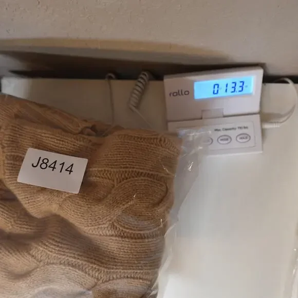 Ralph Lauren Sweater Womens Medium Cable Knit Fisherman Crew Neck Cashmere Wool - Picture 9 of 9